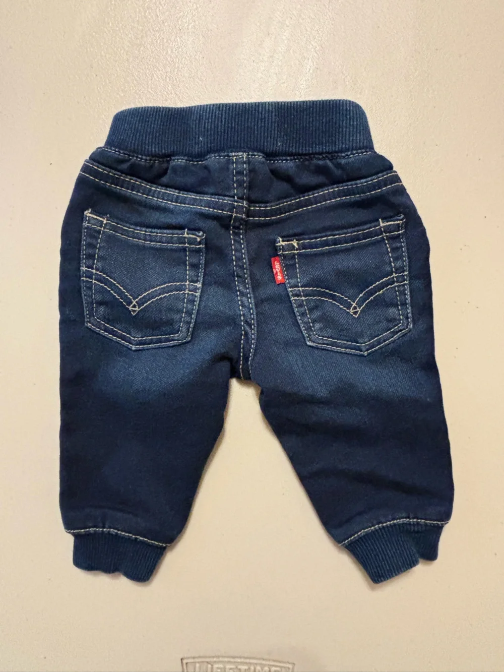 Levi's Dark Blue Knit Denim Jogger Pants for babies 3M  0030S